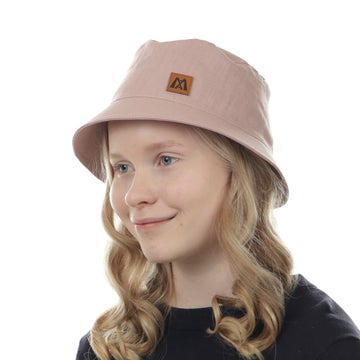 Bucket hat - Pellavasta, Dusty rose