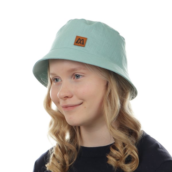 Bucket hat &ndash; pellavasta, Aqua