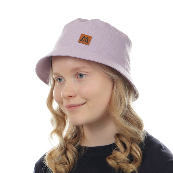 Bucket hat &ndash; pellavaa, Vaalea lila