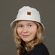 Bucket hat &ndash; pellavaa, Valkea
